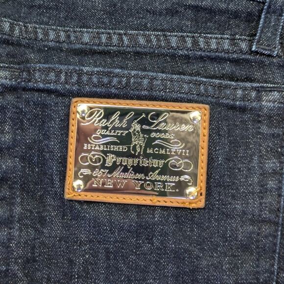 RALPH LAUREN Jeans 32 Dark Wash Blue Denim Bootcut - Picture 12 of 12